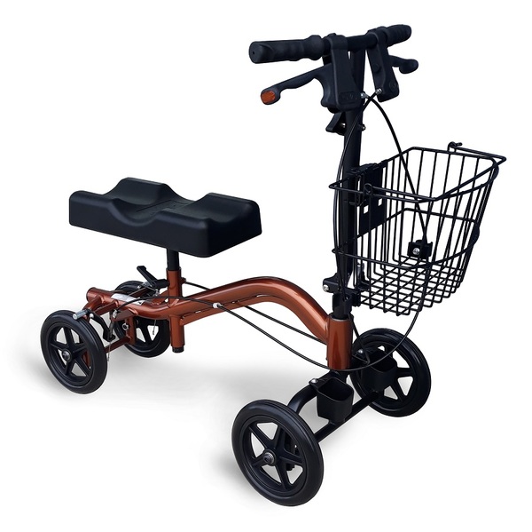Redgum Aluminium Knee Walker with Handbrakes