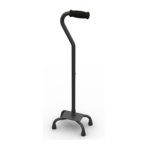 Redgum Aluminium Quad Cane with Offset handle