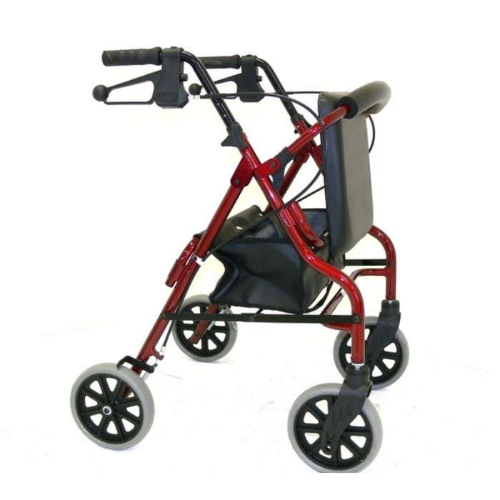 Redgum Aluminium Walker Hand Brake 8" Wheels red